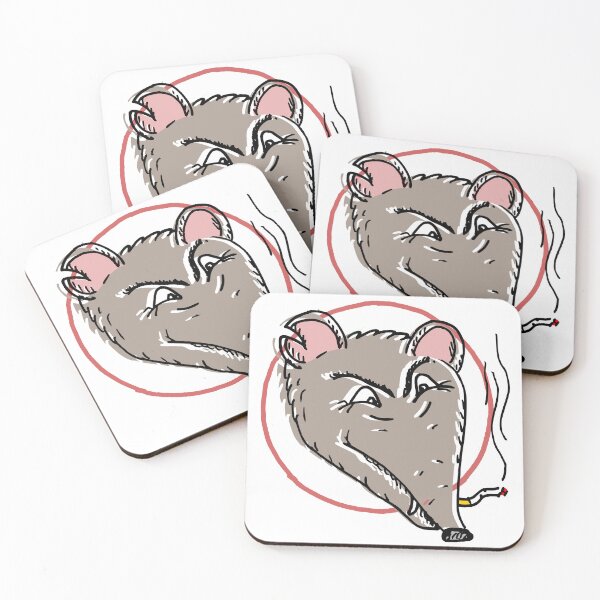 Item preview, Rat Smoking a Dart - Retro Screen Print T-Shirt designed and sold by HoganHandmade.