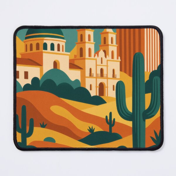 Item preview, Retro Pop Art Poster Illustration of Tucson | Bold Saguaro Cactus, Downtown Skyline & Sonoran Desert Design | Vintage Arizona Wall Art Decor designed and sold by PaintedPixels01.
