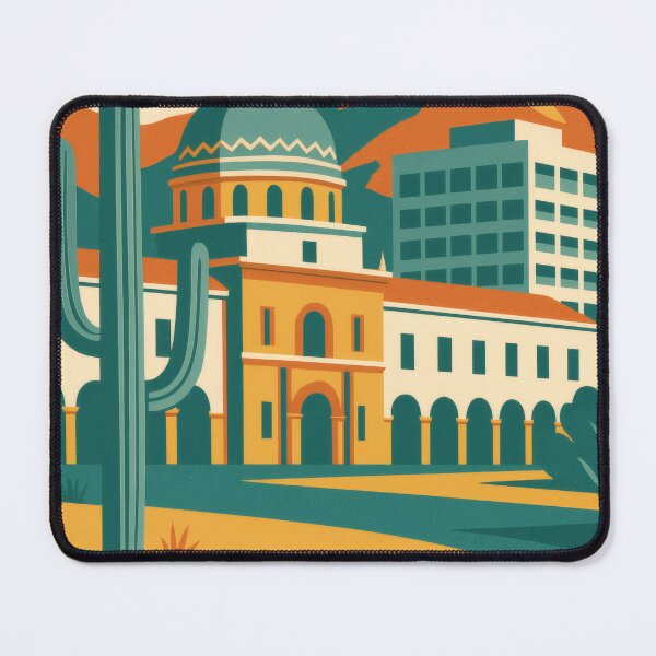 Item preview, Retro Pop Art Poster Illustration of Tucson | Bold Saguaro Cactus, Downtown Skyline & Sonoran Desert Design | Vintage Arizona Wall Art Decor designed and sold by PaintedPixels01.