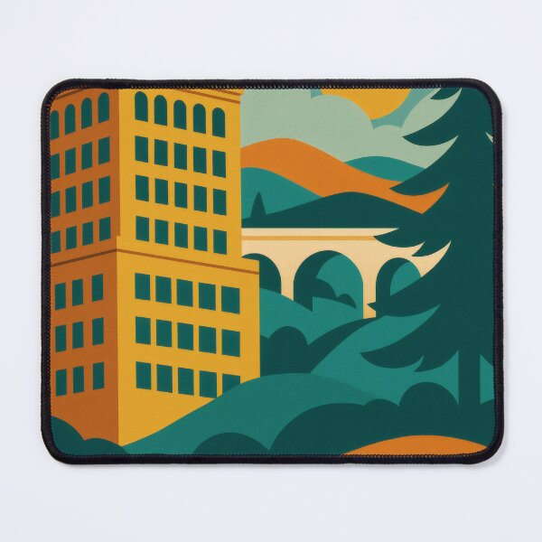 Item preview, Retro Pop Art Poster Illustration of Fresno | Bold Downtown Skyline, Tower District & Central Valley Design | Vintage California Wall Art Decor designed and sold by PaintedPixels01.