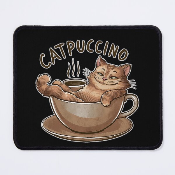 Item preview, CatPuccino Shirt – Cute Cat Coffee Latte Art Graphic Tee designed and sold by New Texas Republic.