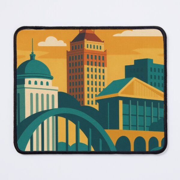 Item preview, Retro Pop Art Poster Illustration of Fresno | Bold Downtown Skyline, Tower District & Central Valley Design | Vintage California Wall Art Decor designed and sold by PaintedPixels01.