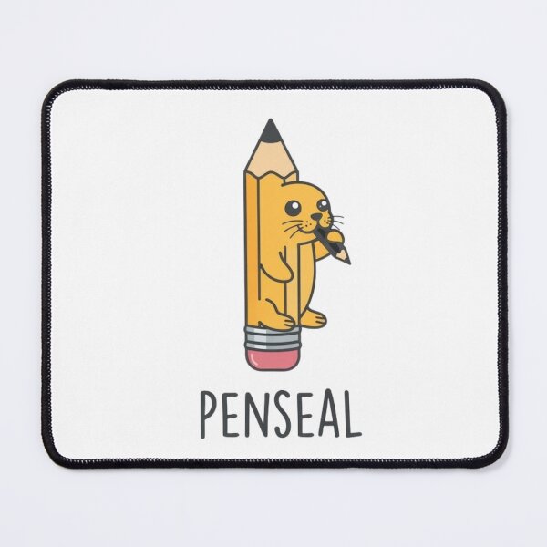 Item preview, PENSEAL - Cute Seal with Pencil Pun designed and sold by TinyJoy Studio.
