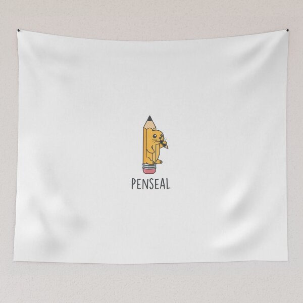Item preview, PENSEAL - Cute Seal with Pencil Pun designed and sold by TinyJoy Studio.