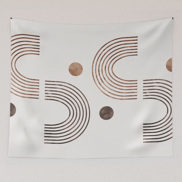 Item preview, Earthy Minimalist Abstract Boho Arches designed and sold by arteresting-art.