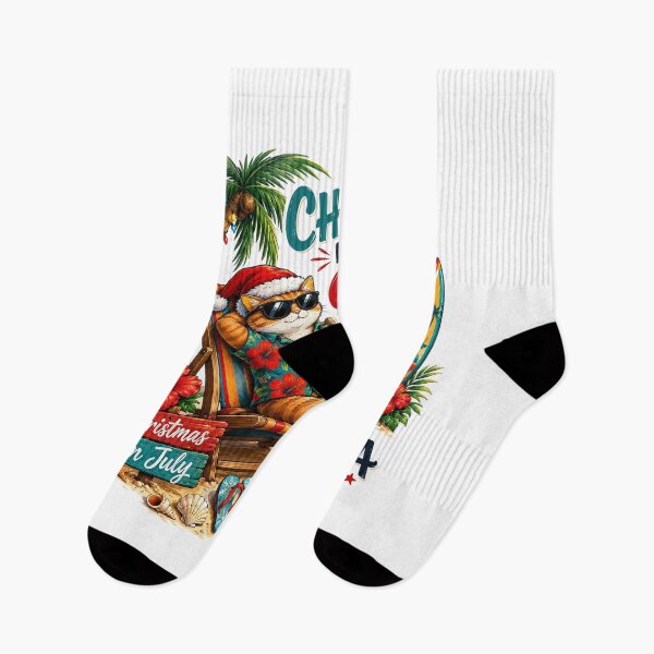 Item preview, Christmas in July – Sippin' Cocoa, Chillin’ Like a Cat designed and sold by OlakunleOloroz.