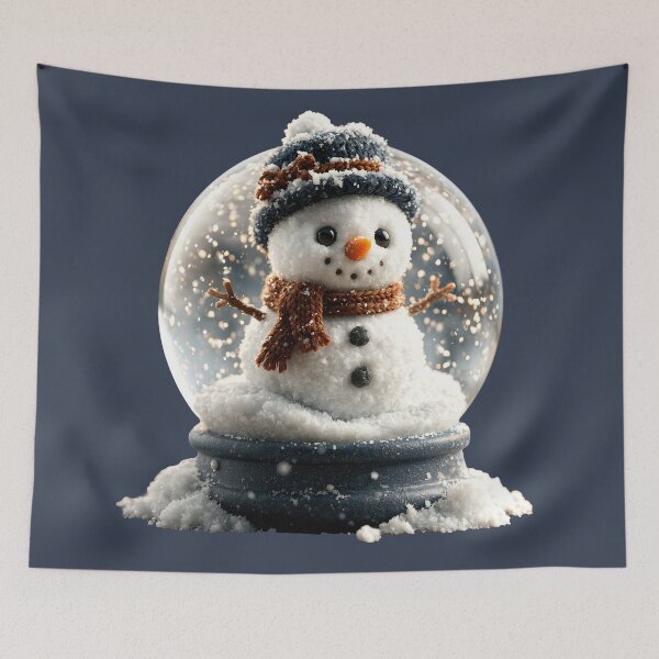Item preview, Cute Snowman in a Winter Snow Globe designed and sold by colorful-white.