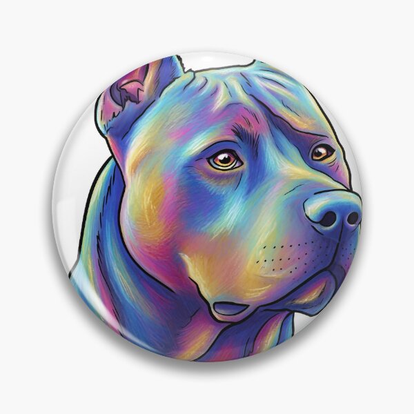 Artikelvorschau, Porträt eines Regenbogen-Pitbulls entworfen und verkauft von Nemirgstd.