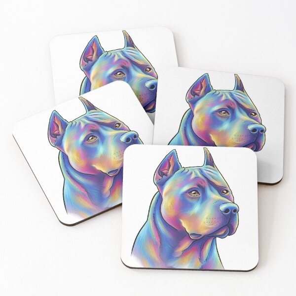 Item preview, Rainbow Pitbull Dog Portrait	 designed and sold by Nemirgstd.
