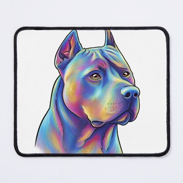 Item preview, Rainbow Pitbull Dog Portrait	 designed and sold by Nemirgstd.