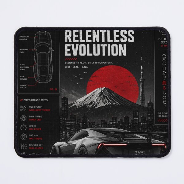 Item preview, Relentless Evolution Futuristic Hypercar Poster designed and sold by MidnightPistons.