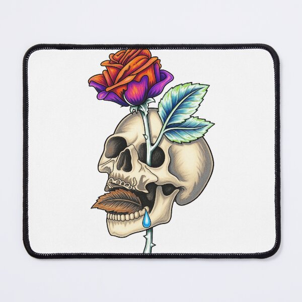 Item preview, Skull with Vibrant Rose designed and sold by Nemirgstd.