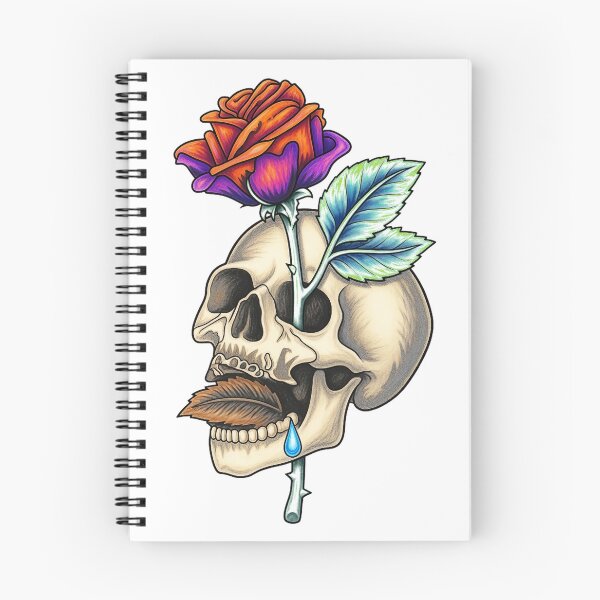 Item preview, Skull with Vibrant Rose	 designed and sold by Nemirgstd.