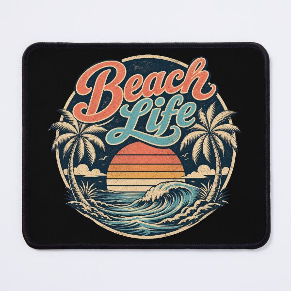 Item preview, Beach Life - Retro Tropical Ocean Wave and Sunset designed and sold by Graphic Vibe Designs.