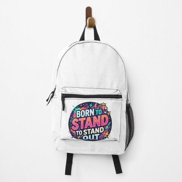 Item preview, BORN TO STAND OUT - Vibrant Neon Lion Quote designed and sold by MR4me.