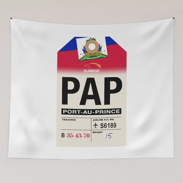 Item preview, Port-au-Prince (PAP) Haiti Airline Luggage Tag designed and sold by travelwitheric.