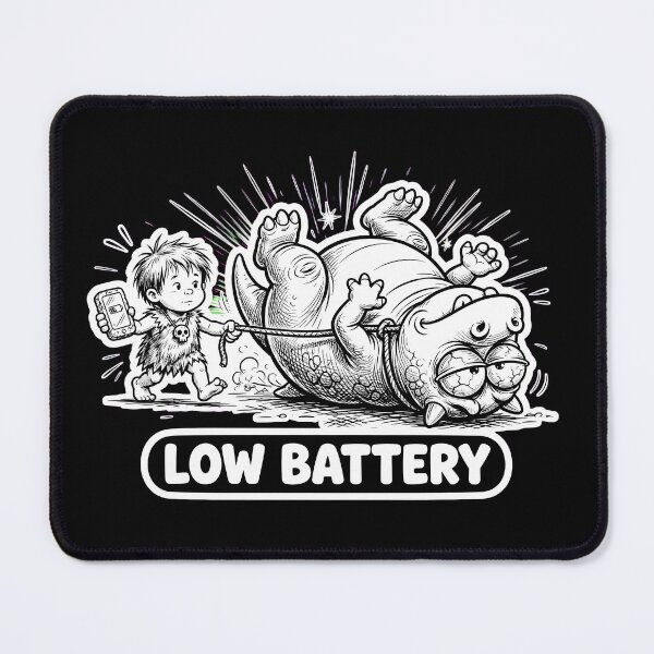 Item preview, Grumpy Dinosaur Refuses To Walk Sticker | Low Battery Funny Meme designed and sold by PreeCha Art & Co..