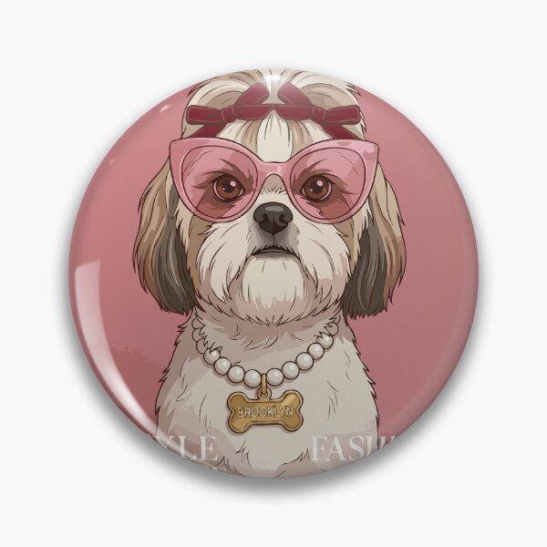 Item preview, Stylish Dog Fashion Illustration | Cute Glam Pet Design with Sunglasses & Pearls designed and sold by PawsAndPallette .