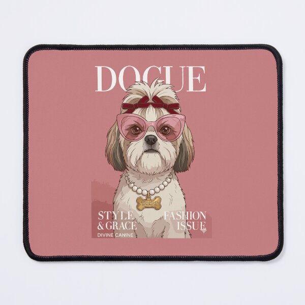 Item preview, Stylish Dog Fashion Illustration | Cute Glam Pet Design with Sunglasses & Pearls designed and sold by PawsAndPallette .