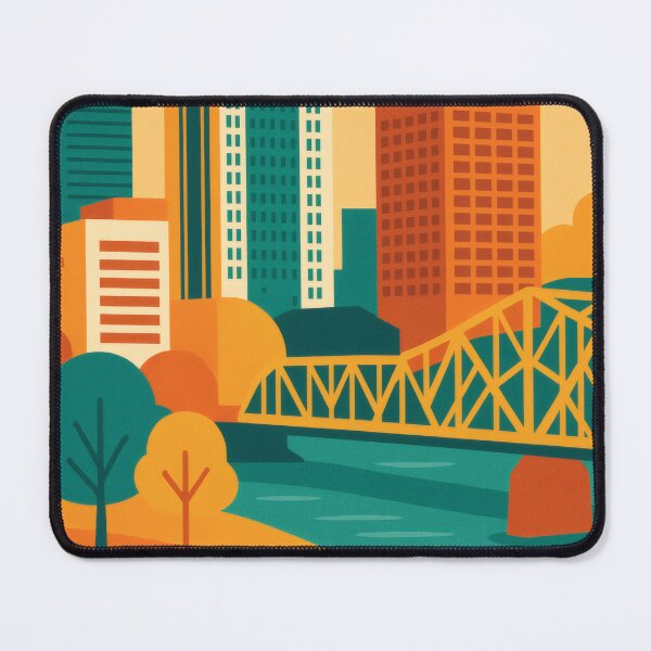 Item preview, Retro Pop Art Poster Illustration of Louisville | Bold Ohio River Skyline, Big Four Bridge & Derby City Design | Vintage Kentucky Wall Art Decor designed and sold by PaintedPixels01.