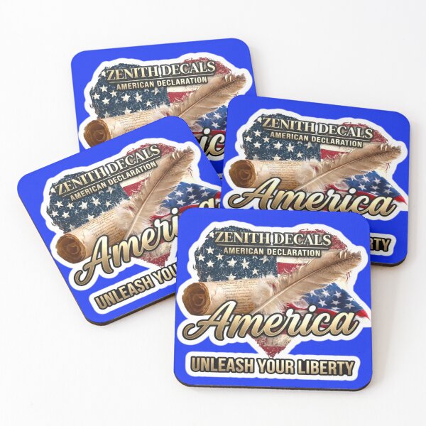 Item preview, Zenith Decals American Declaration Liberty Gold Sticker designed and sold by zenithdecalco.