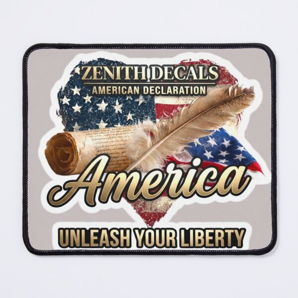 Item preview, Zenith Decals American Declaration Liberty Gold Sticker designed and sold by zenithdecalco.