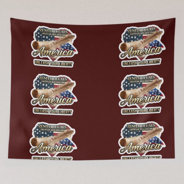Item preview, Zenith Decals American Declaration Liberty Gold Sticker designed and sold by zenithdecalco.