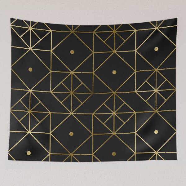 Item preview, Lush Golden Hues And Black Art Deco Pattern designed and sold by DEC02.