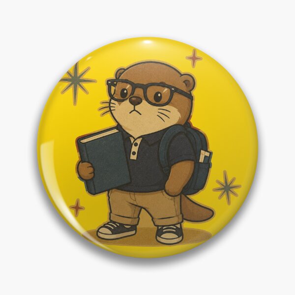 Item preview, Cute Student Otter with Backpack and Book Kawaii Cartoon designed and sold by ArtFazza.