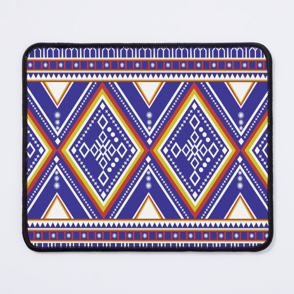 Item preview, Royal Blue and White Aztec Geometric Tribal Pattern designed and sold by Aumpuk.