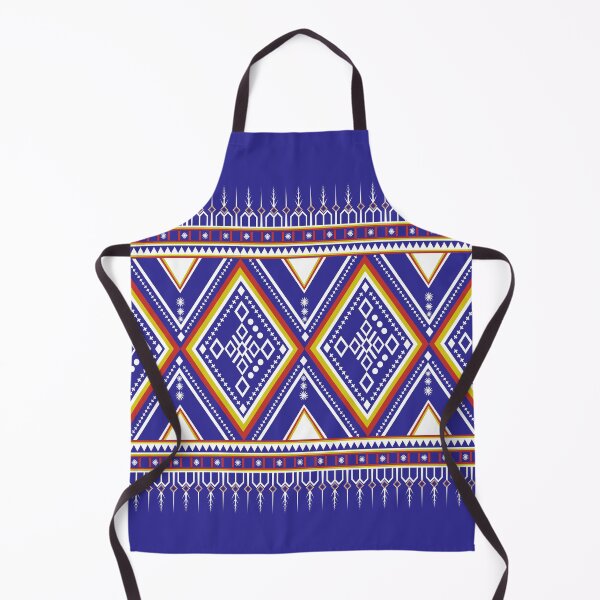 Item preview, Royal Blue and White Aztec Geometric Tribal Pattern designed and sold by Aumpuk.