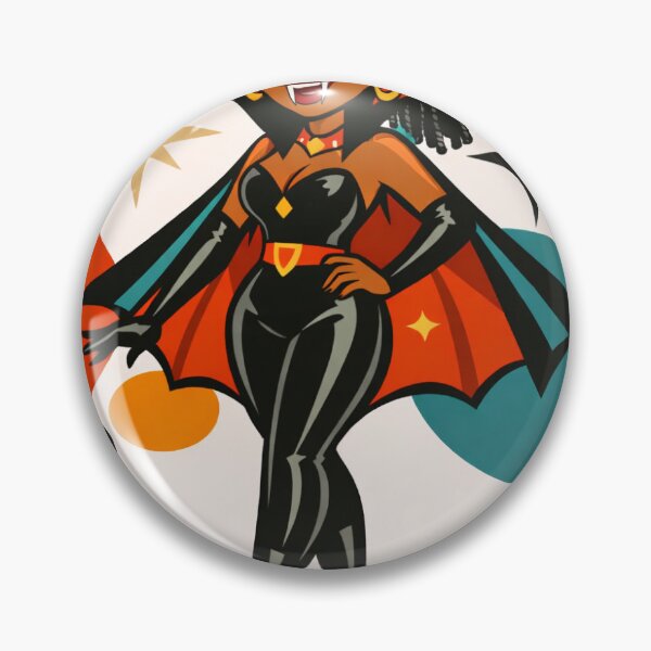 Item preview, Rare Good Girl Vampire — Retro Glam Halloween Art designed and sold by Rare Good Girl Designs.