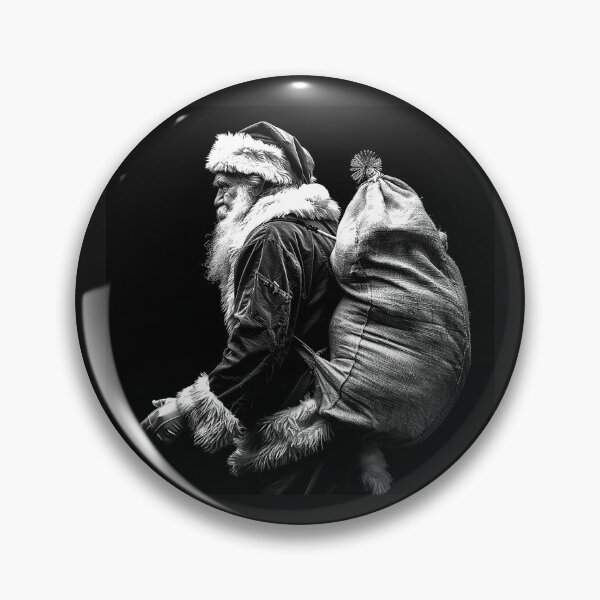 Item preview, Santa Claus Carrying a Large Gift Sack Black and White Art designed and sold by inkoutninja.