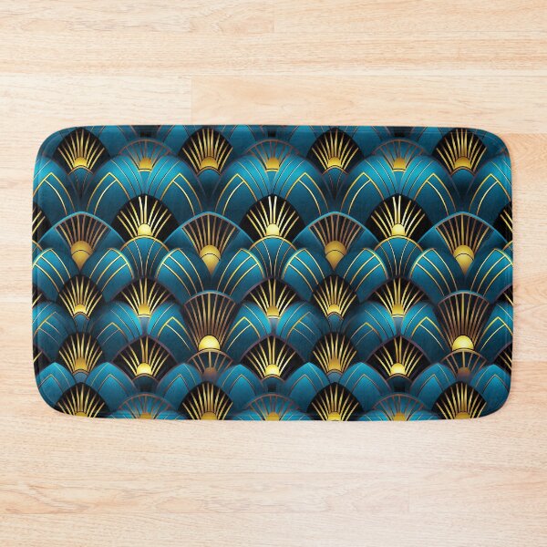 Item preview, Art Deco Luxurious Aqua And Golden Hues Pattern designed and sold by DEC02.