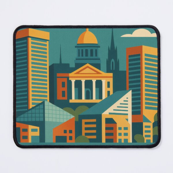Item preview, Retro Pop Art Poster Illustration of Baltimore | Bold Inner Harbor Skyline, Domino Sugar Sign & Historic Waterfront | Vintage Maryland Wall Art Decor designed and sold by PaintedPixels01.