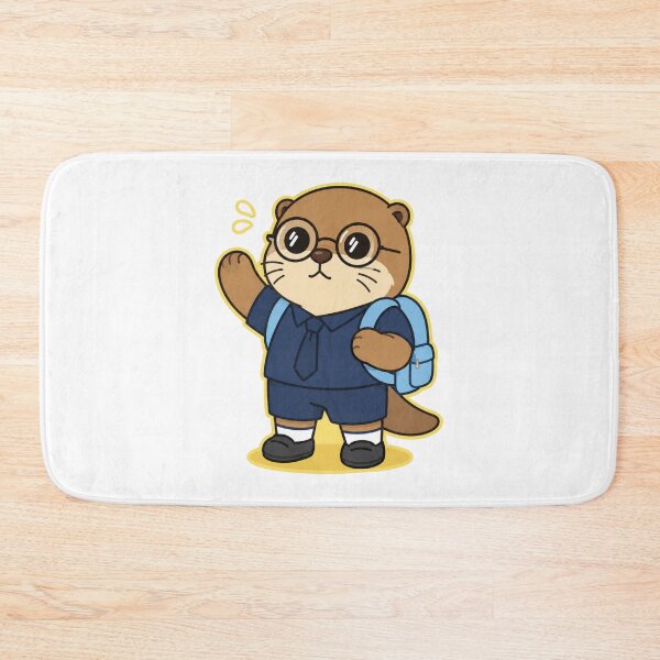 Item preview, Cute School Otter with Backpack Kawaii Student Cartoon designed and sold by ArtFazza.