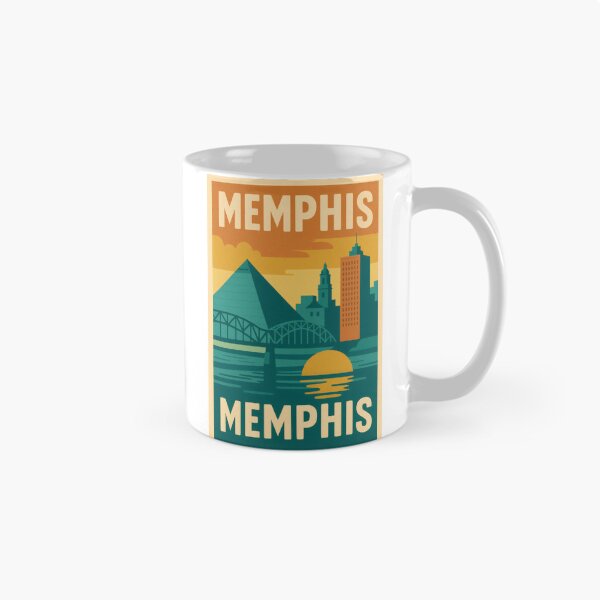 Item preview, Retro Pop Art Poster Illustration of Memphis | Bold Beale Street, Mississippi River & Downtown Skyline | Vintage Music City Wall Art Decor designed and sold by PaintedPixels01.