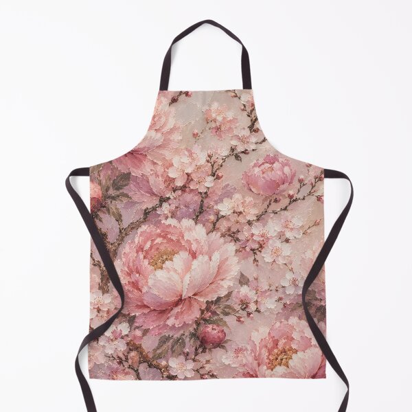 Item preview, Pink Peony Cherry Blossom Sakura Impasto Oil Painting designed and sold by ChubbyGoong.