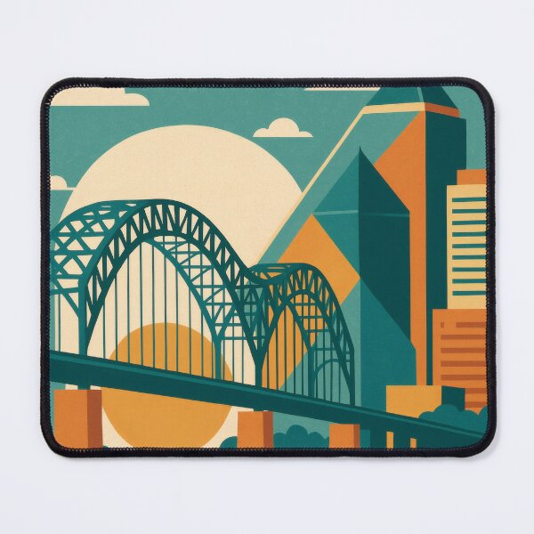 Item preview, Retro Pop Art Poster Illustration of Memphis | Bold Beale Street, Mississippi River & Downtown Skyline | Vintage Music City Wall Art Decor designed and sold by PaintedPixels01.