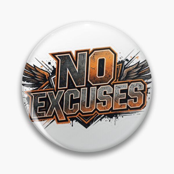 Item preview, NO EXCUSES - Bold Winged Gym Motivation designed and sold by MR4me.