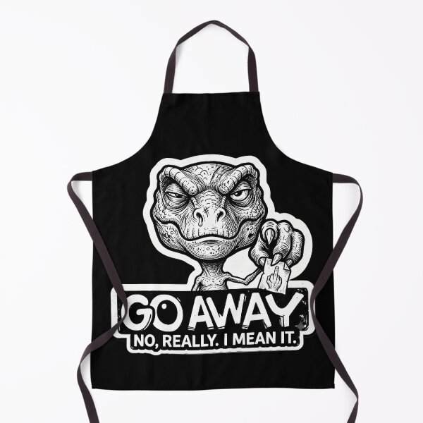 Item preview, Go Away Grumpy Dinosaur Sticker | Sarcastic Funny Meme Art designed and sold by PreeCha Art & Co..