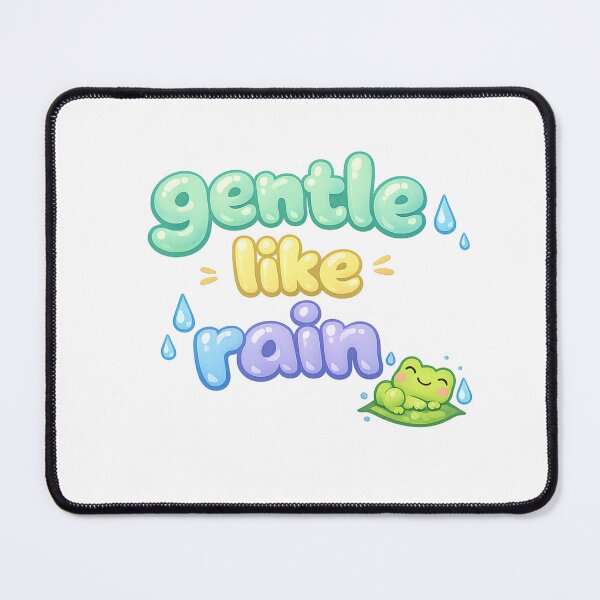 Item preview, Gentle Like Rain Frog Sticker | Cute Kawaii Cottagecore Positive Quote Gift designed and sold by Moss & Mellow.