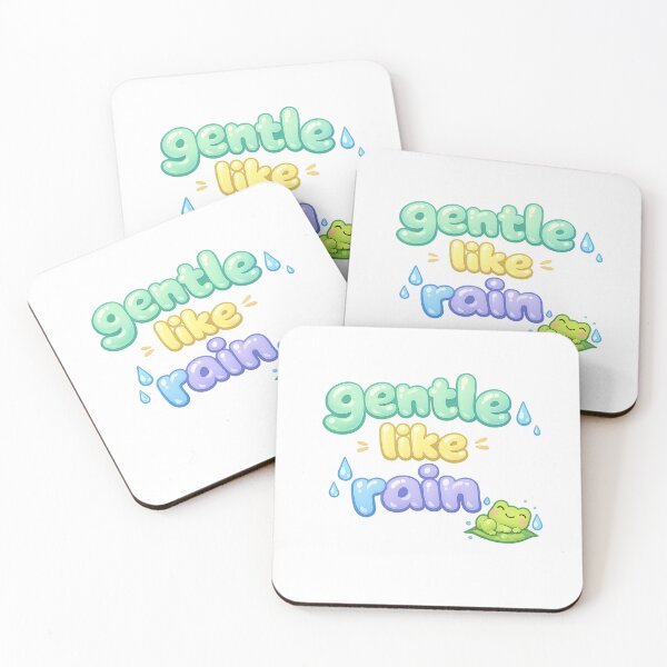 Item preview, Gentle Like Rain Frog Sticker | Cute Kawaii Cottagecore Positive Quote Gift designed and sold by Moss & Mellow.
