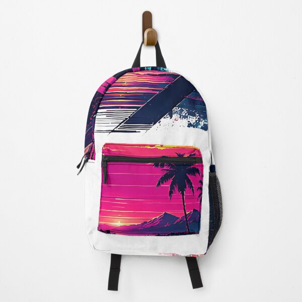 Item preview, Neon Horizon Synthwave Sunset Landscape Retro Futuristic Geometric Art designed and sold by dytf79.