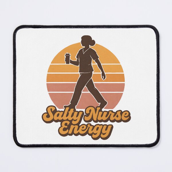 Item preview, Salty Nurse Energy Shirt, Retro Sunset Nurse T-Shirt, Vintage 70s Style Nurse Gift Tee, Coffee Tumbler Nurse Silhouette Shirt designed and sold by TshirtsLabs.