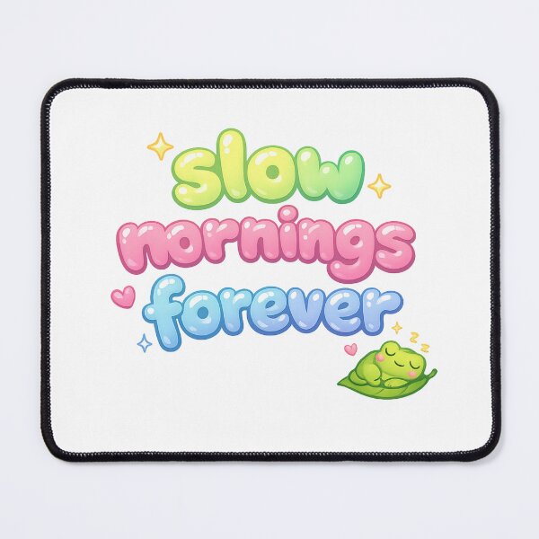 Item preview, Slow Mornings Forever Frog Sticker | Cute Cozy Kawaii Morning Lover Gift designed and sold by Moss & Mellow.