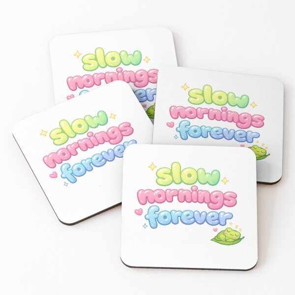 Item preview, Slow Mornings Forever Frog Sticker | Cute Cozy Kawaii Morning Lover Gift designed and sold by Moss & Mellow.