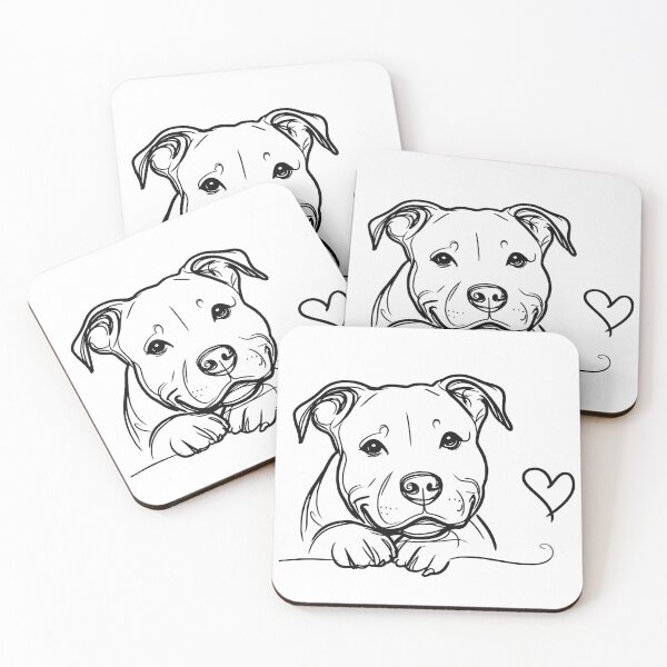 Item preview, Sweet Rescue Pit Bull Dog | My Whole Heart designed and sold by pixiedustpaint.