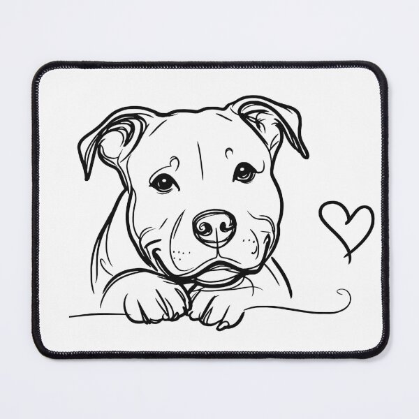 Item preview, Sweet Rescue Pit Bull Dog | My Whole Heart designed and sold by pixiedustpaint.