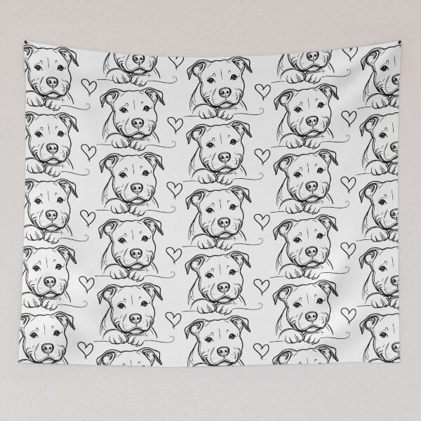 Item preview, Sweet Rescue Pit Bull Dog | My Whole Heart designed and sold by pixiedustpaint.